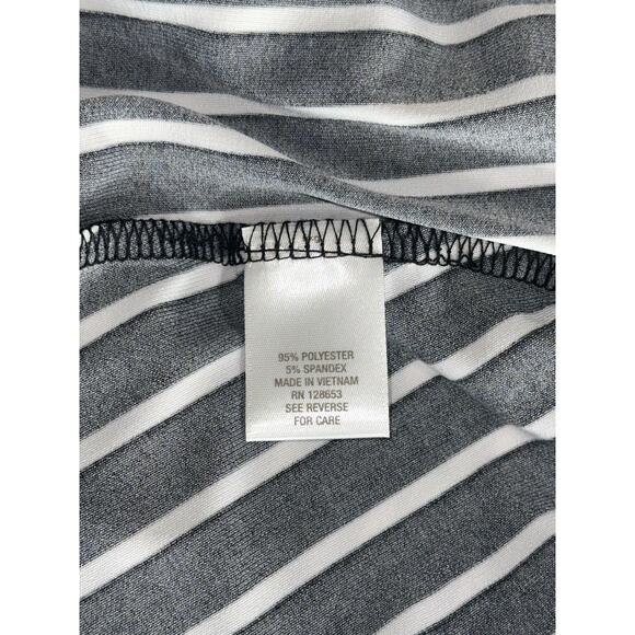 Dressbarn Women’s 3X Black White Striped Open Front Cardigan NWT Plus Size - Picture 4 of 7